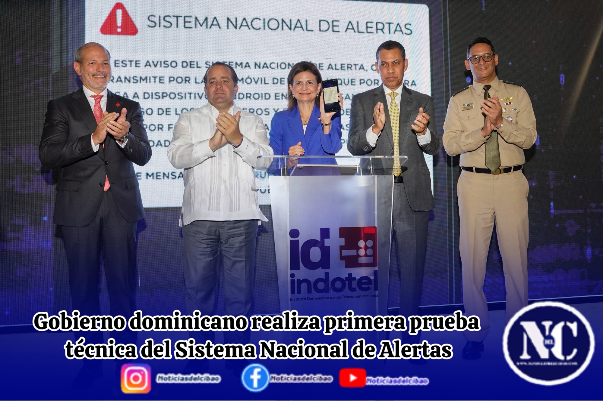 Gobierno dominicano realiza primera prueba técnica del Sistema Nacional de Alertas