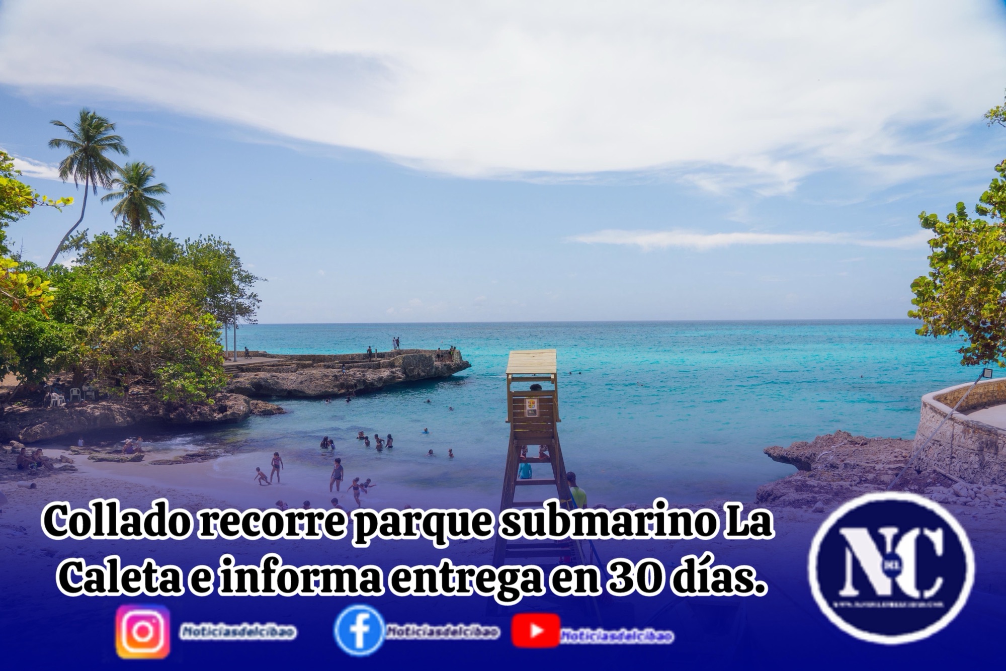 Collado recorre parque submarino La Caleta e informa entrega en 30 días.
