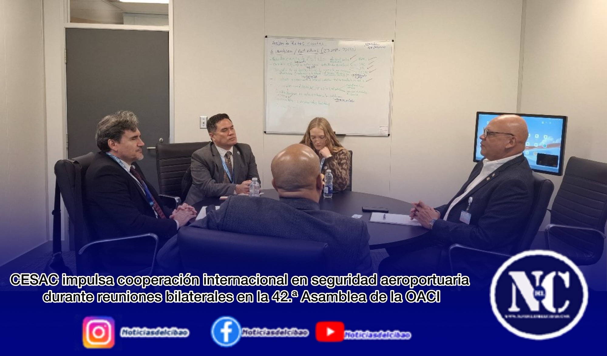 CESAC impulsa cooperación internacional en seguridad aeroportuaria durante reuniones bilaterales en la 42.ª Asamblea de la OACI
