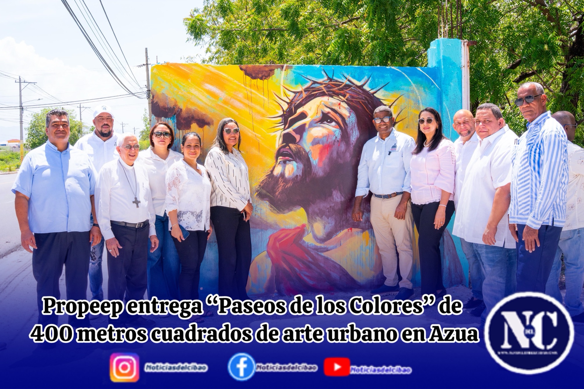 Propeep entrega “Paseos de los Colores” de 400 metros cuadrados de arte urbano en Azua
