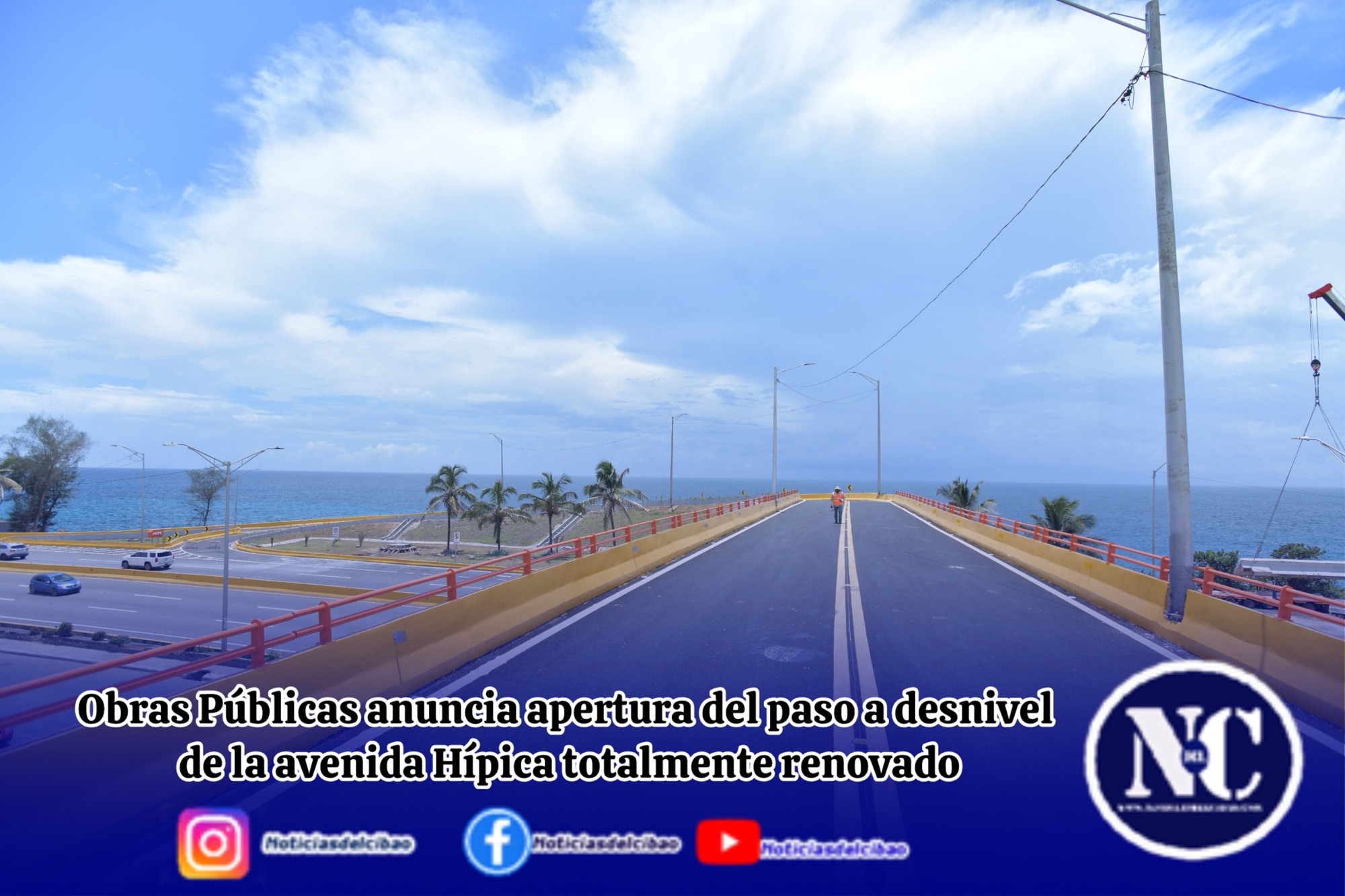 Obras Públicas anuncia apertura del paso a desnivel de la avenida Hípica totalmente renovado