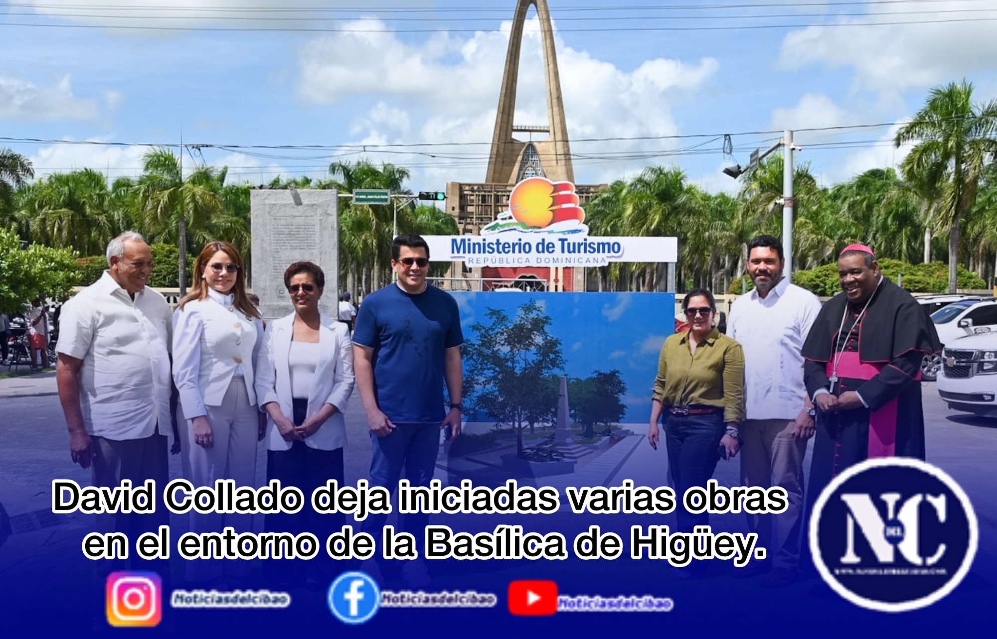 David Collado deja iniciadas varias obras en el entorno de la Basílica de Higüey.