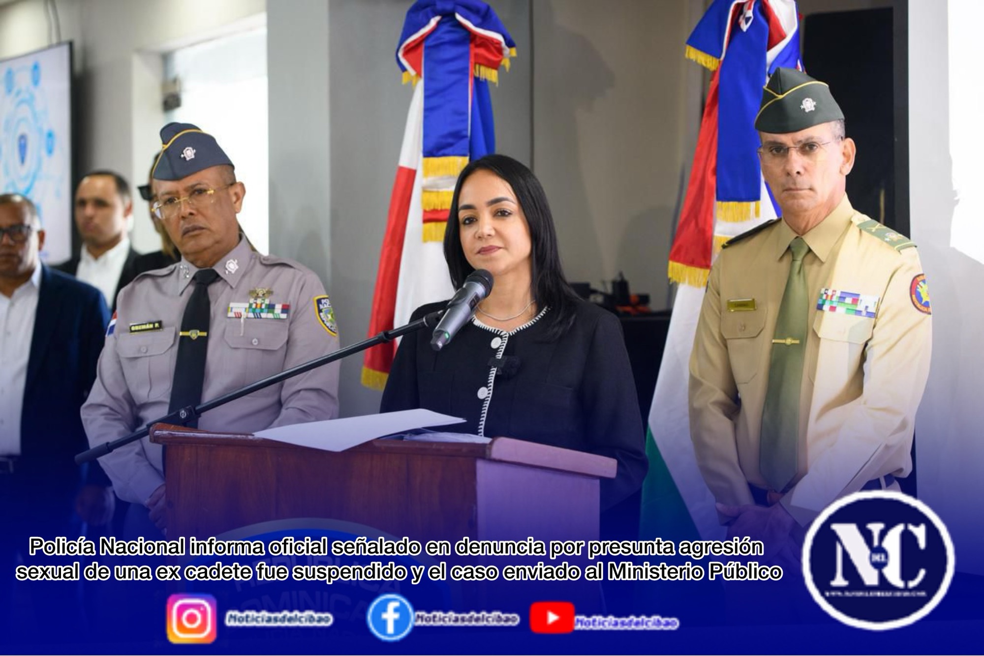 Policía Nacional informa oficial señalado en denuncia por presunta agresión sexual de una ex cadete fue suspendido y el caso enviado al Ministerio Público