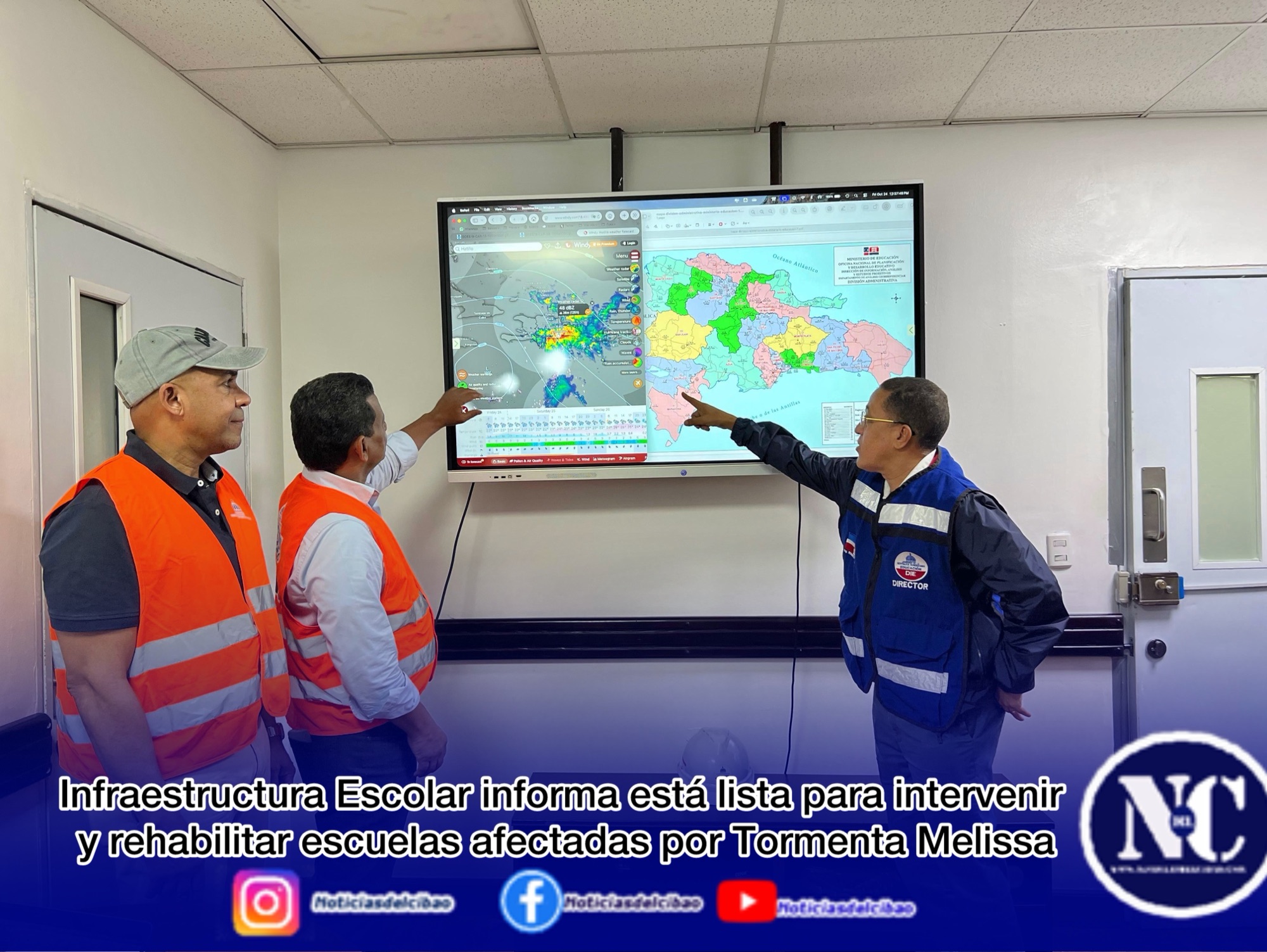 Infraestructura Escolar informa está lista para intervenir y rehabilitar escuelas afectadas por Tormenta Melissa