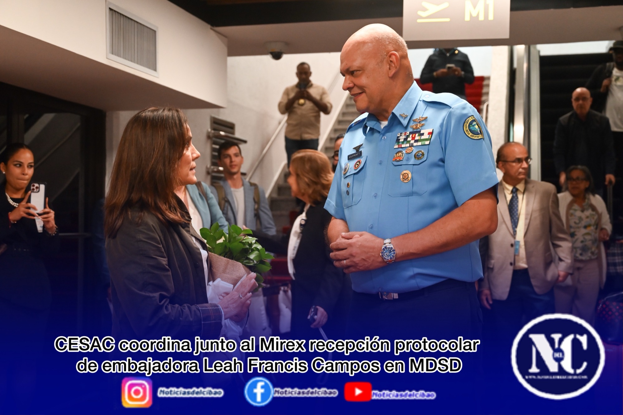 CESAC coordina junto al Mirex recepción protocolar de embajadora Leah Francis Campos en MDSD