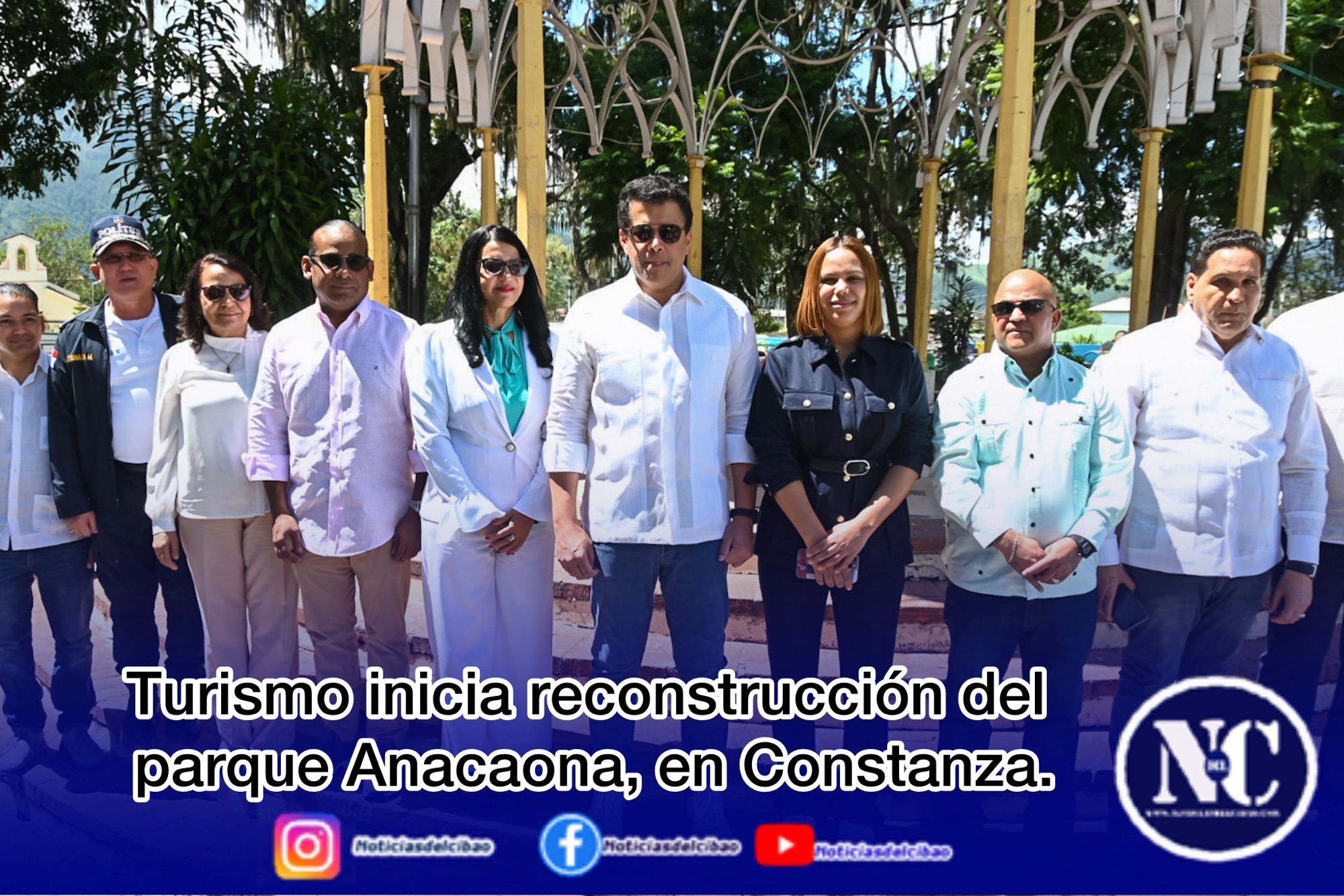 Turismo inicia reconstrucción del parque Anacaona, en Constanza.