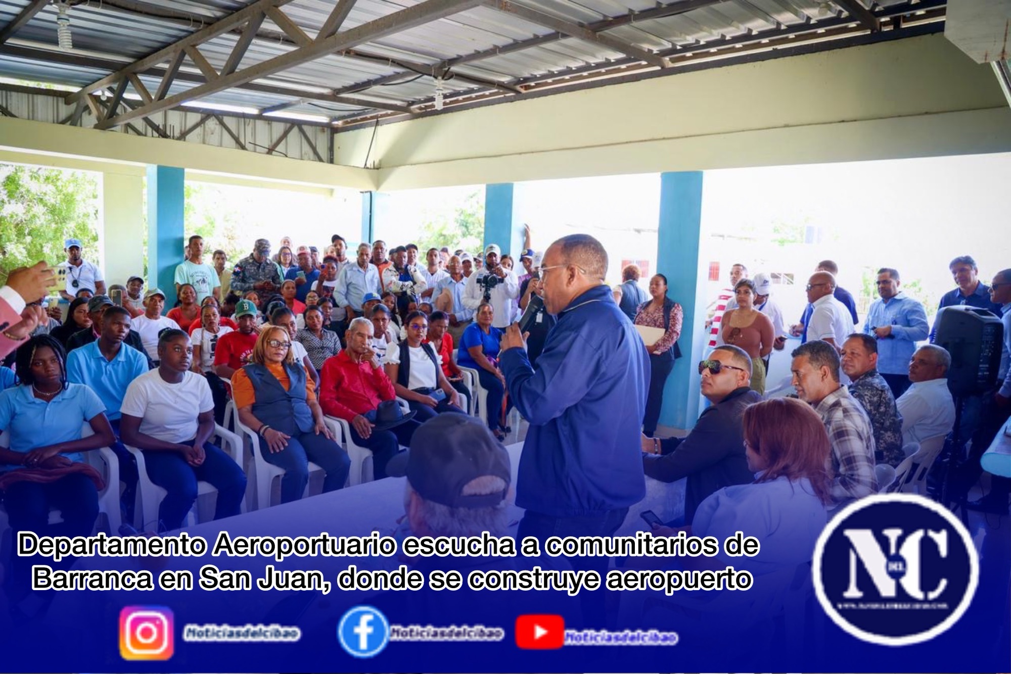 Departamento Aeroportuario escucha a comunitarios de Barranca en San Juan, donde se construye aeropuerto