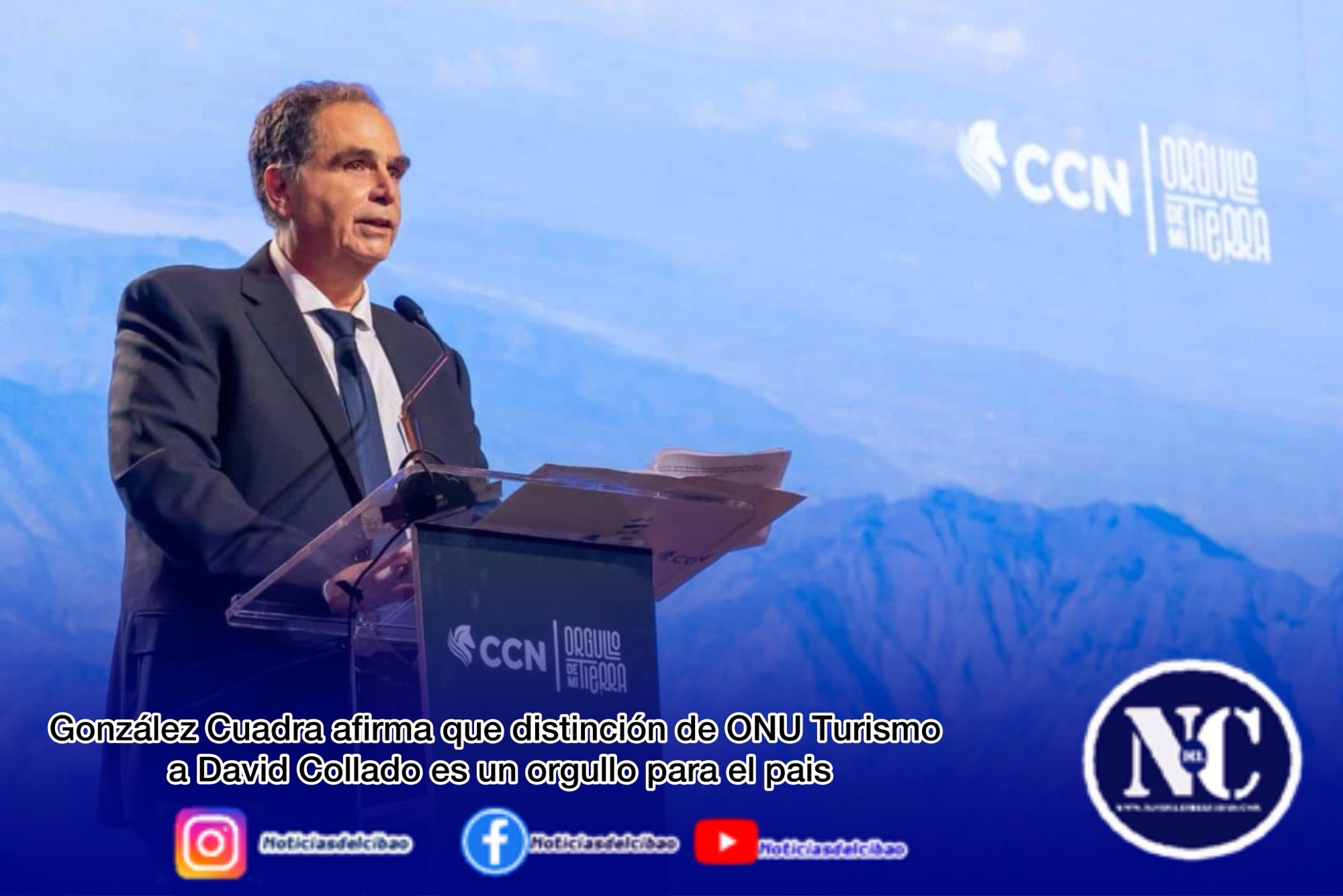 González Cuadra afirma que distinción de ONU Turismo a David Collado es un orgullo para el pais