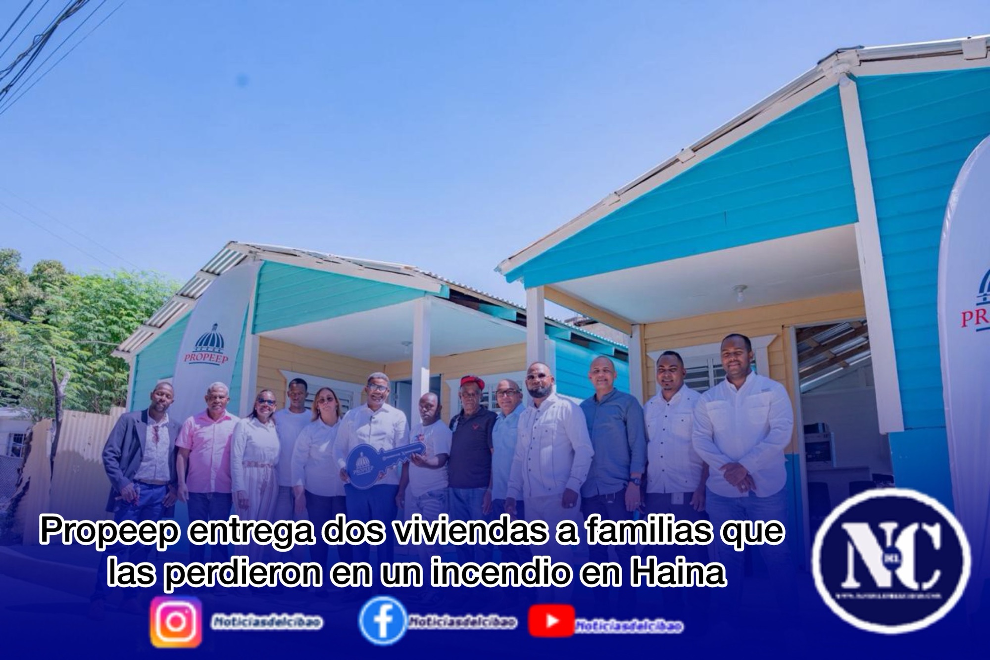 Propeep entrega dos viviendas a familias que las perdieron en un incendio en Haina