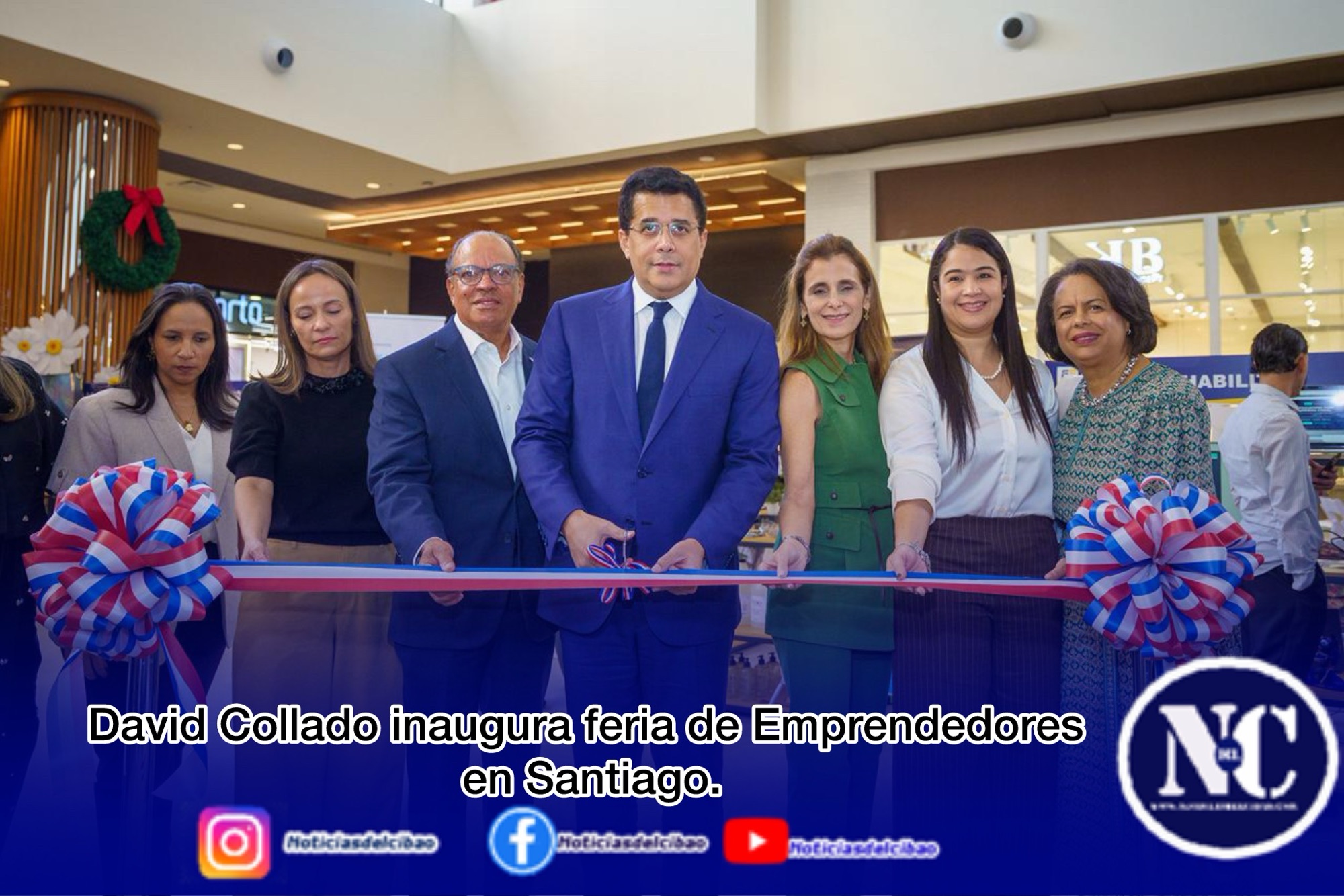 David Collado inaugura feria de Emprendedores en Santiago.