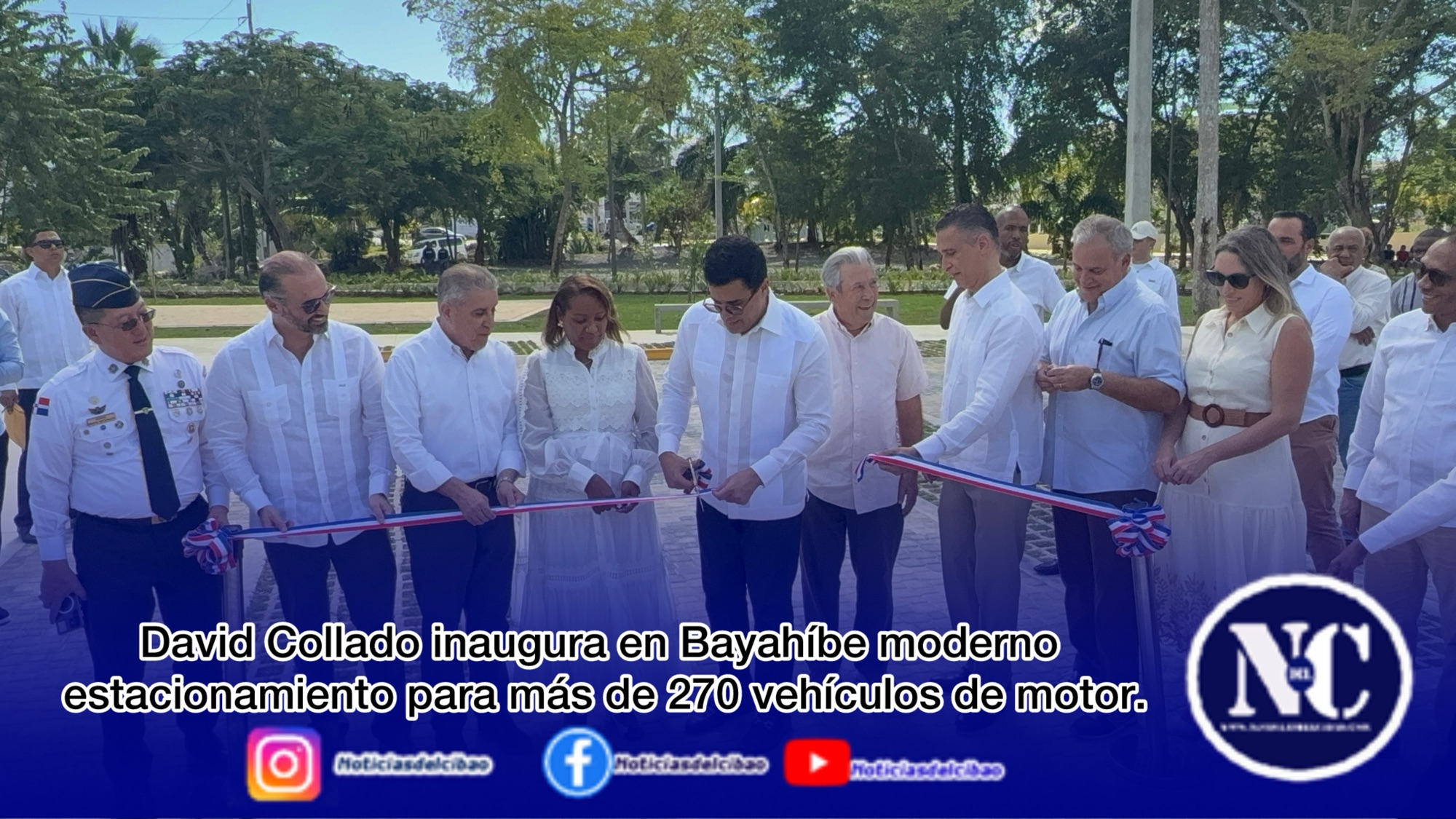 David Collado inaugura en Bayahíbe moderno estacionamiento para más de 270 vehículos de motor.