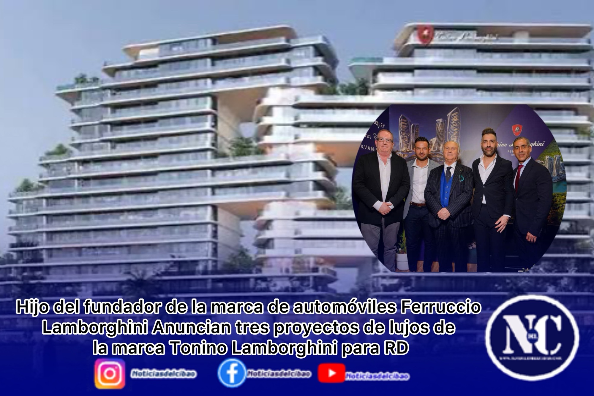 Anuncian tres proyectos de lujos de la marca Tonino Lamborghini para RD