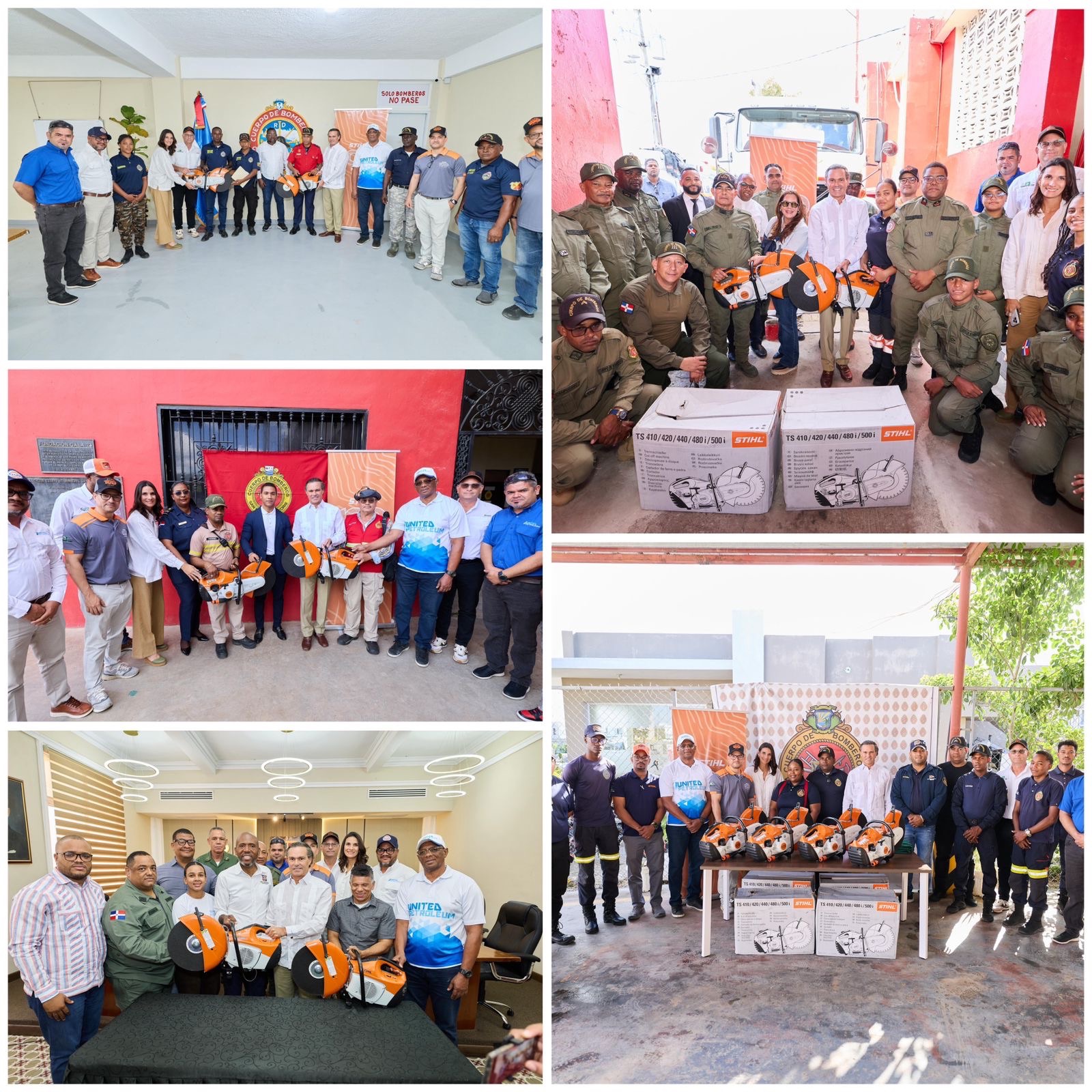 United Petroleum dona equipos de rescate a bomberos del corredor turistico del este y supera los 132 equipos entregados a nivel nacional