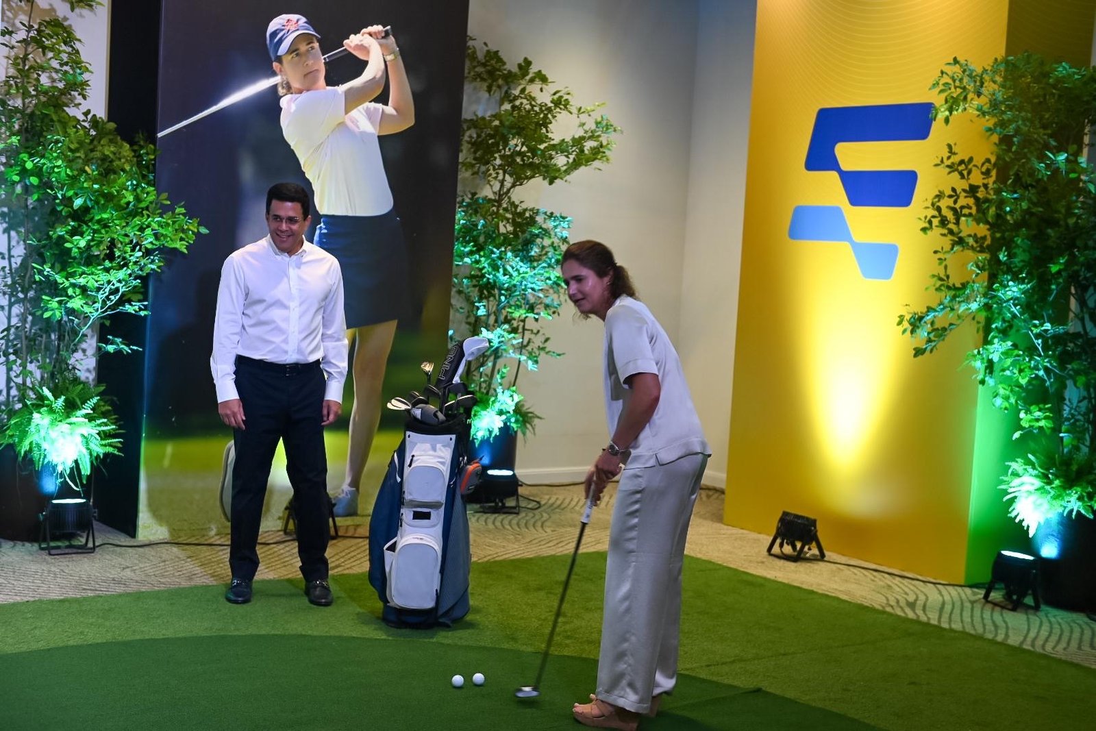 Lorena Ochoa juega por primera vez en campo de golf Diente de Perro, en Casa de Campo.